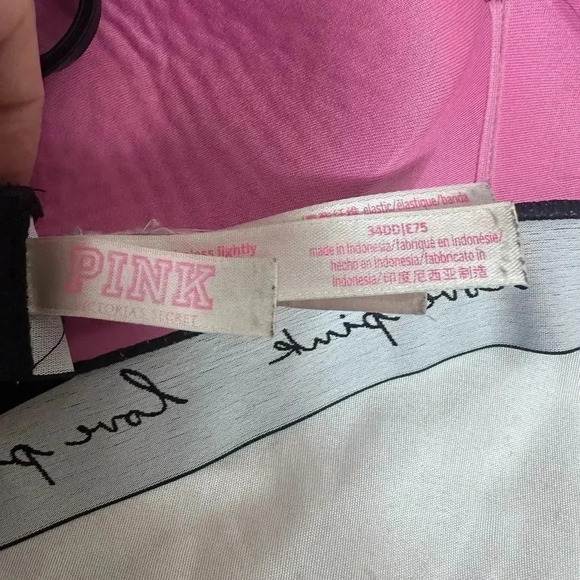 Pink Victoria’s Secret wear anywhere lightly lined red plaid bra size 34DD - Picture 11 of 11